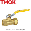 Brass stove front copper handle ball valve